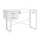 Pro Line Sewing Table, Sewing Machine or Office Desk with 2 Drawers, Fold-Down Top and Height Adjustable Platform - White
